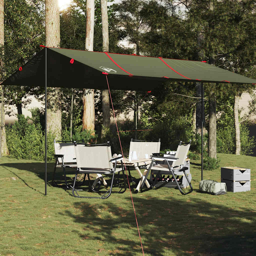 Camping Tarp Olive Green 451x420 cm Waterproof - Direct Imports