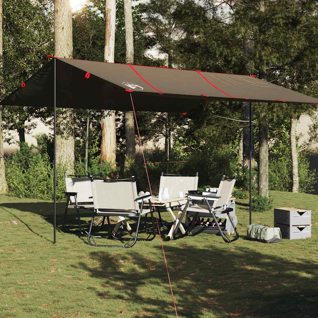 Camping Tarp Brown 451x420 cm Waterproof - Direct Imports
