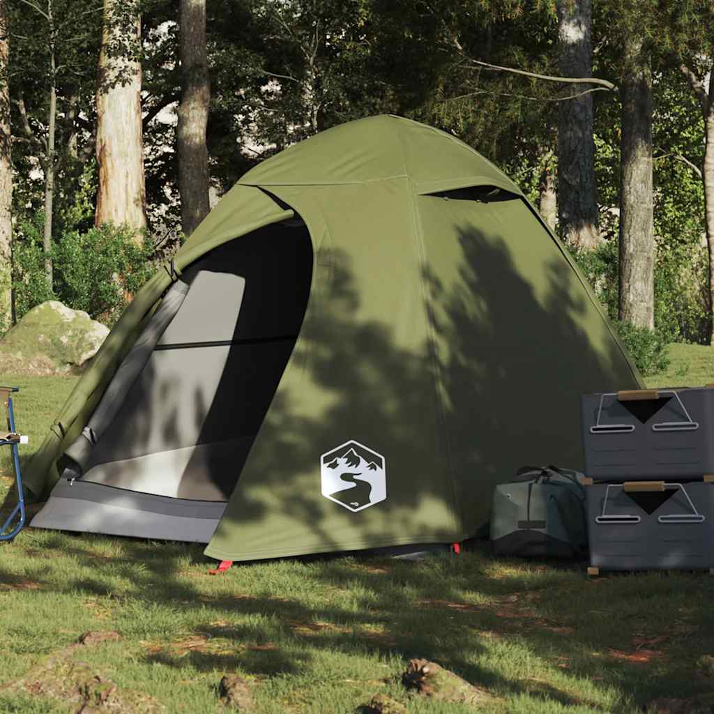 Camping Tent Dome 2-Person Olive Green Waterproof - Unbeatable Bargains