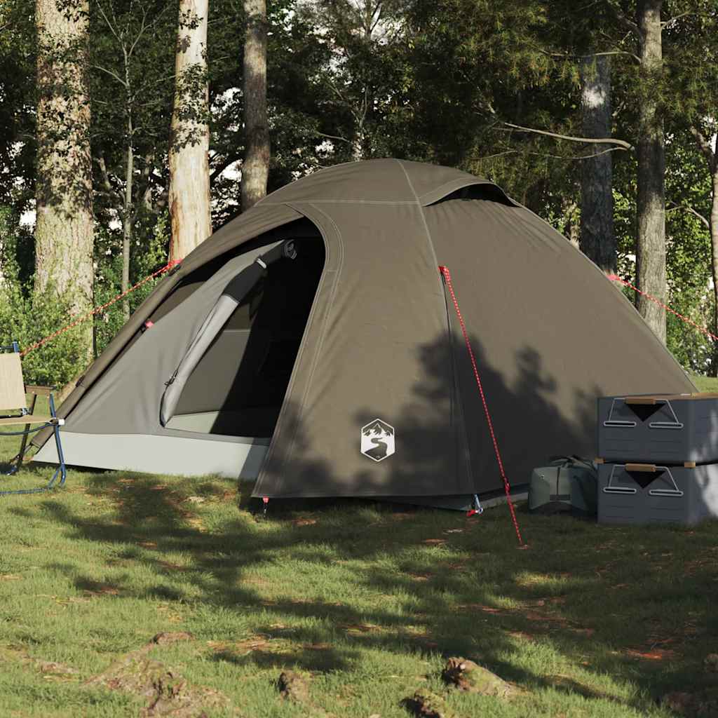 Camping Tent Dome 3-Person Brown Waterproof - Tyrell & Tyrell