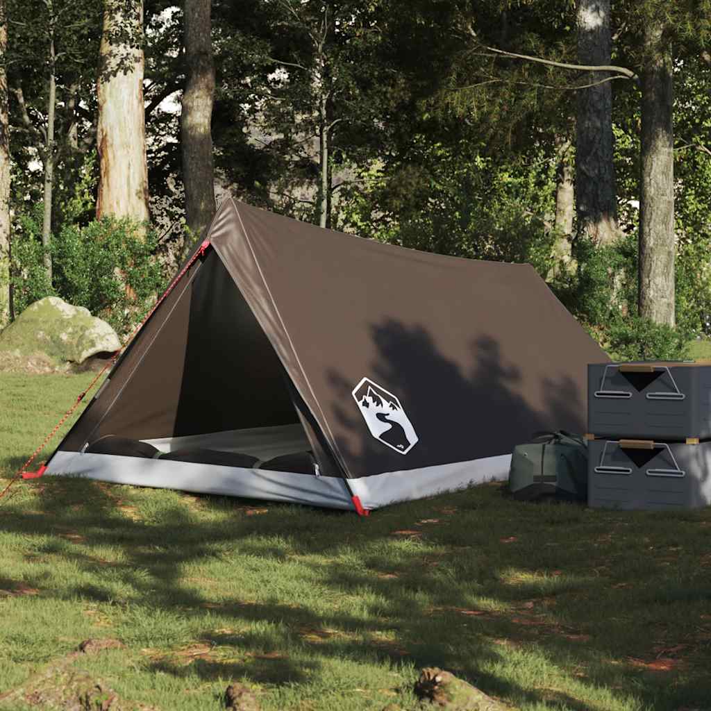 Camping Tent 2-Person Brown Waterproof - Sid & Sam