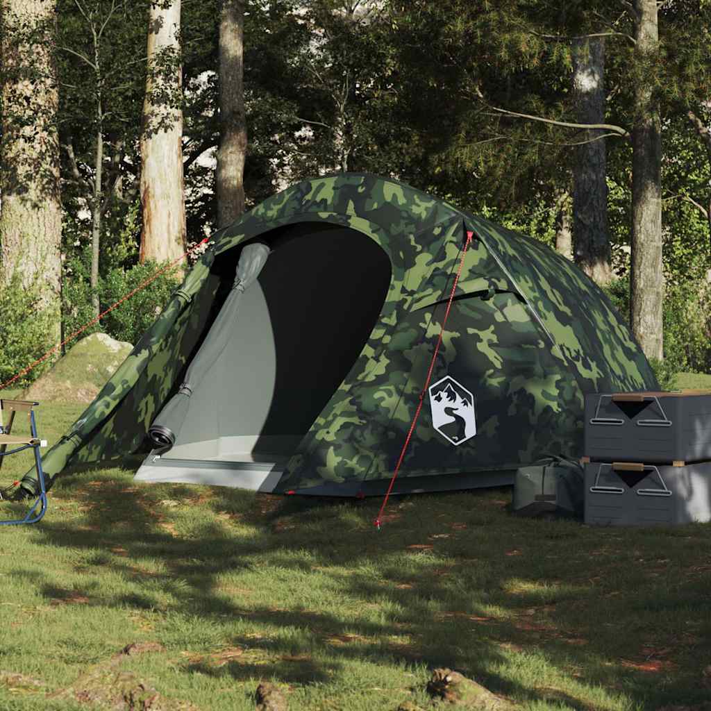 Camping Tent Tunnel 2-Person Camouflage Waterproof - R and M Furniture
