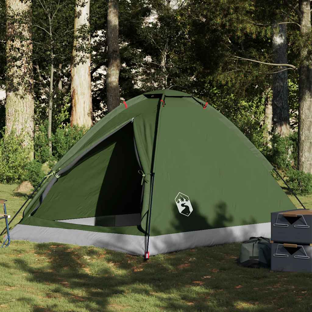Camping Tent Dome 4-Person Olive Green Waterproof - Design Hut
