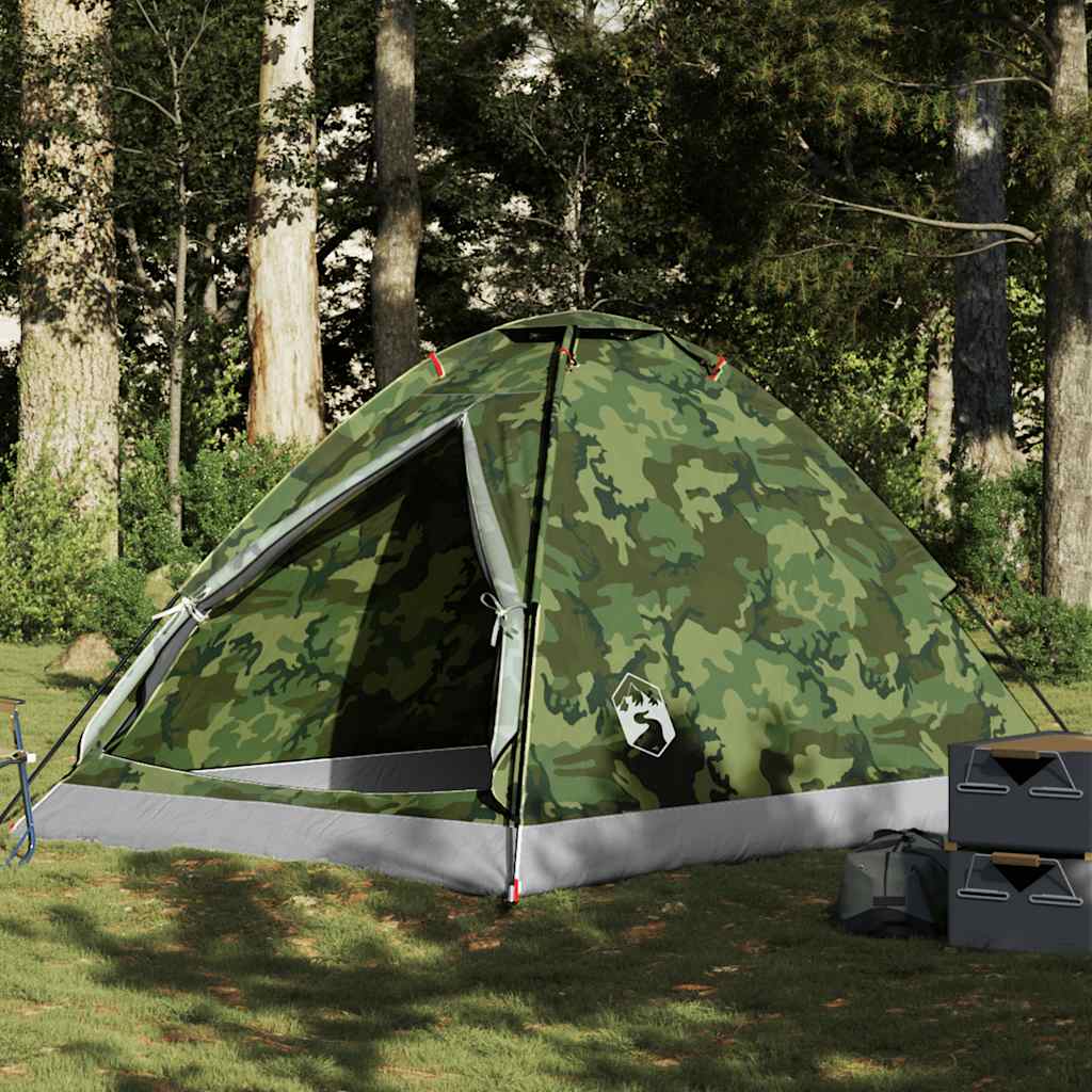 Camping Tent Dome 4-Person Camouflage Waterproof - Decor Base
