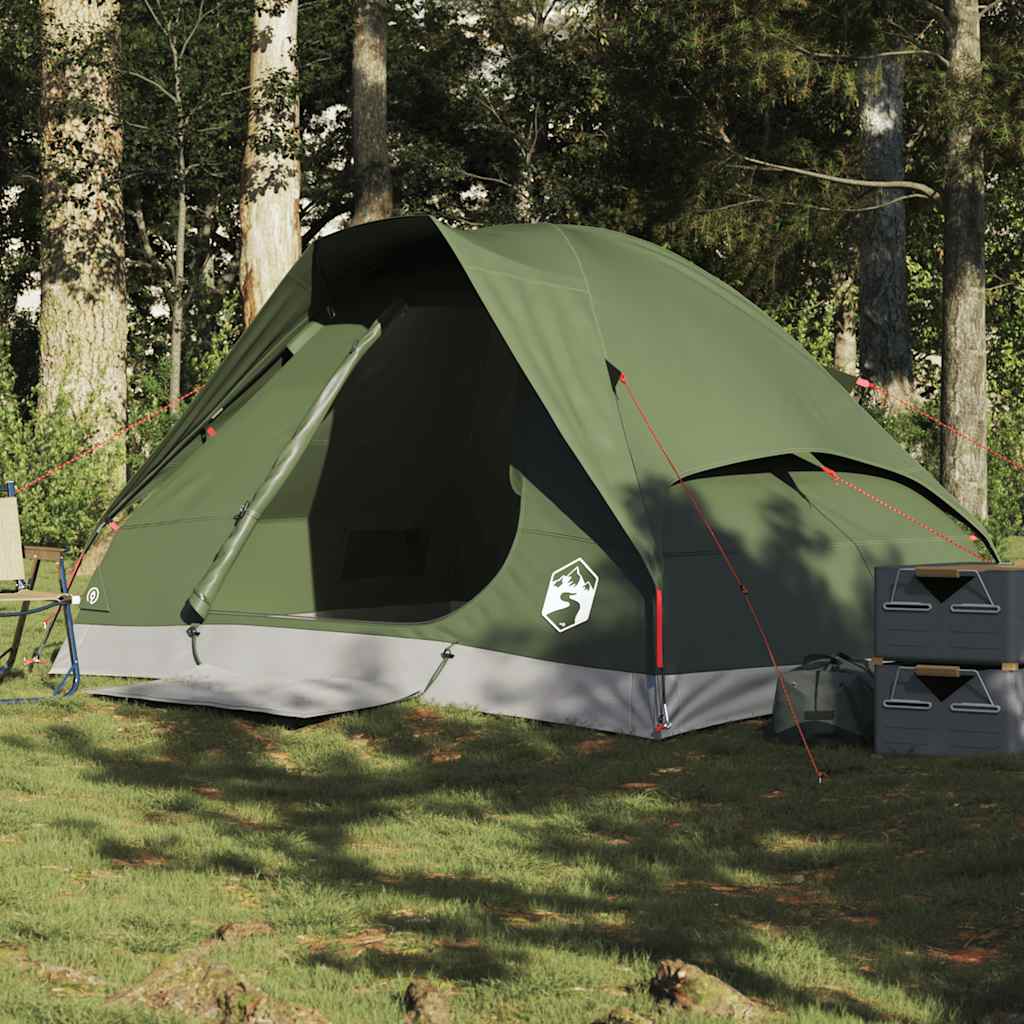 Camping Tent Dome 2-Person Olive Green Waterproof - Direct Imports