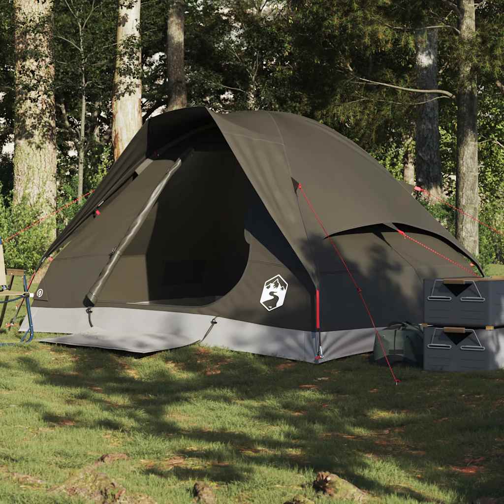 Camping Tent Dome 2-Person Brown Waterproof - Style and Chic
