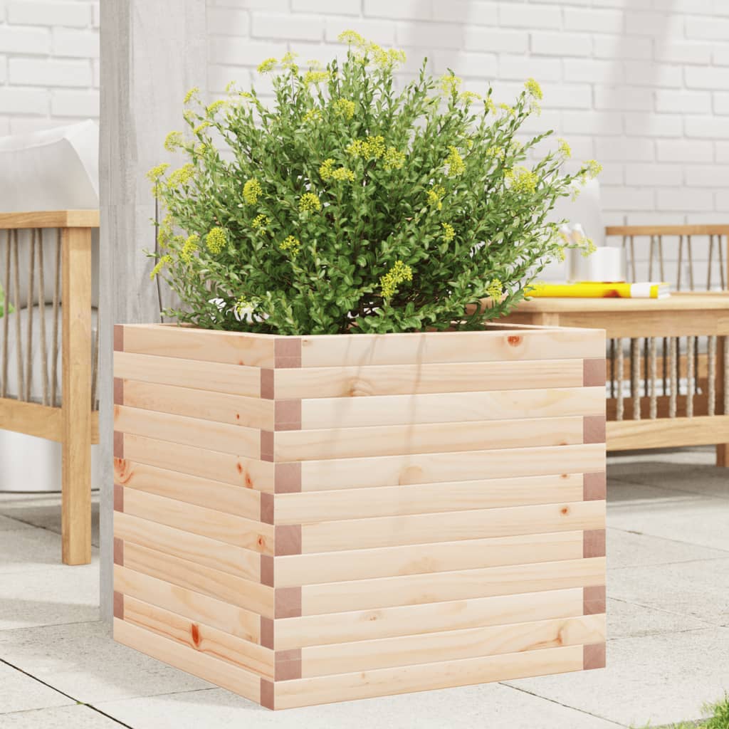 Garden Planter 50x50x45.5 cm Solid Wood Pine - Design Hut