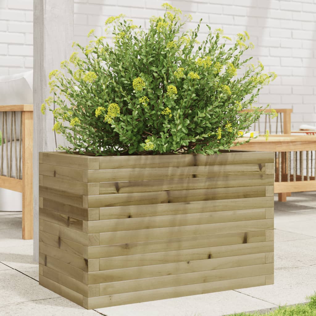 Garden Planter 70x40x45.5 cm Impregnated Wood Pine - Design Hut