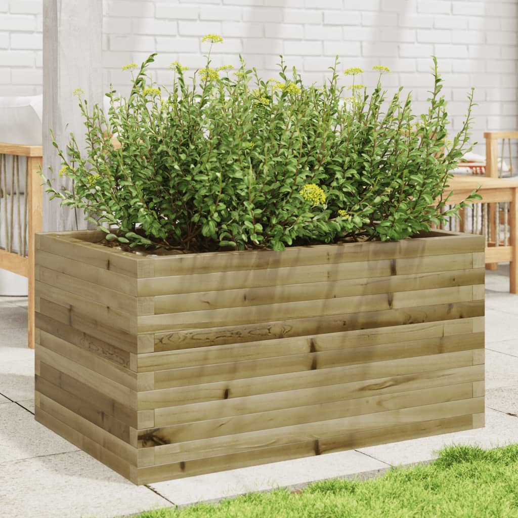 Garden Planter 90x60x45.5 cm Impregnated Wood Pine - Design Hut
