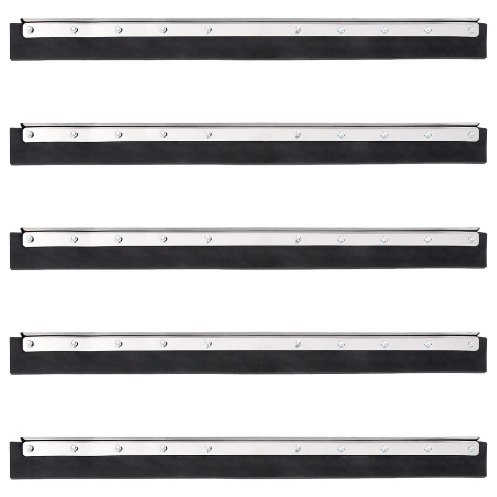 Floor Squeegee Heads 5 pcs 75x2x5 cm Steel and Rubber - Discount Dealers