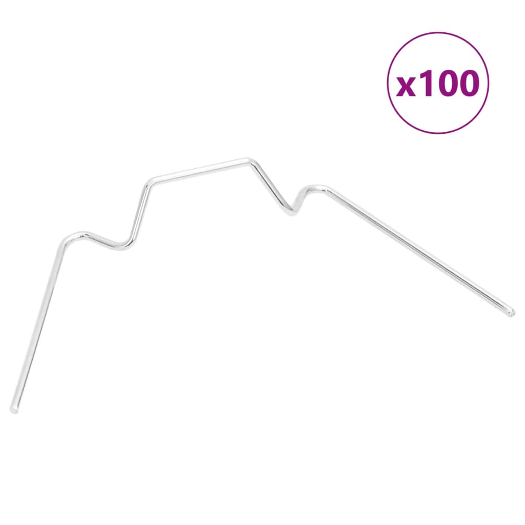 Greenhouse Clips 100 pcs W Type Galvanised Steel - All Things Good