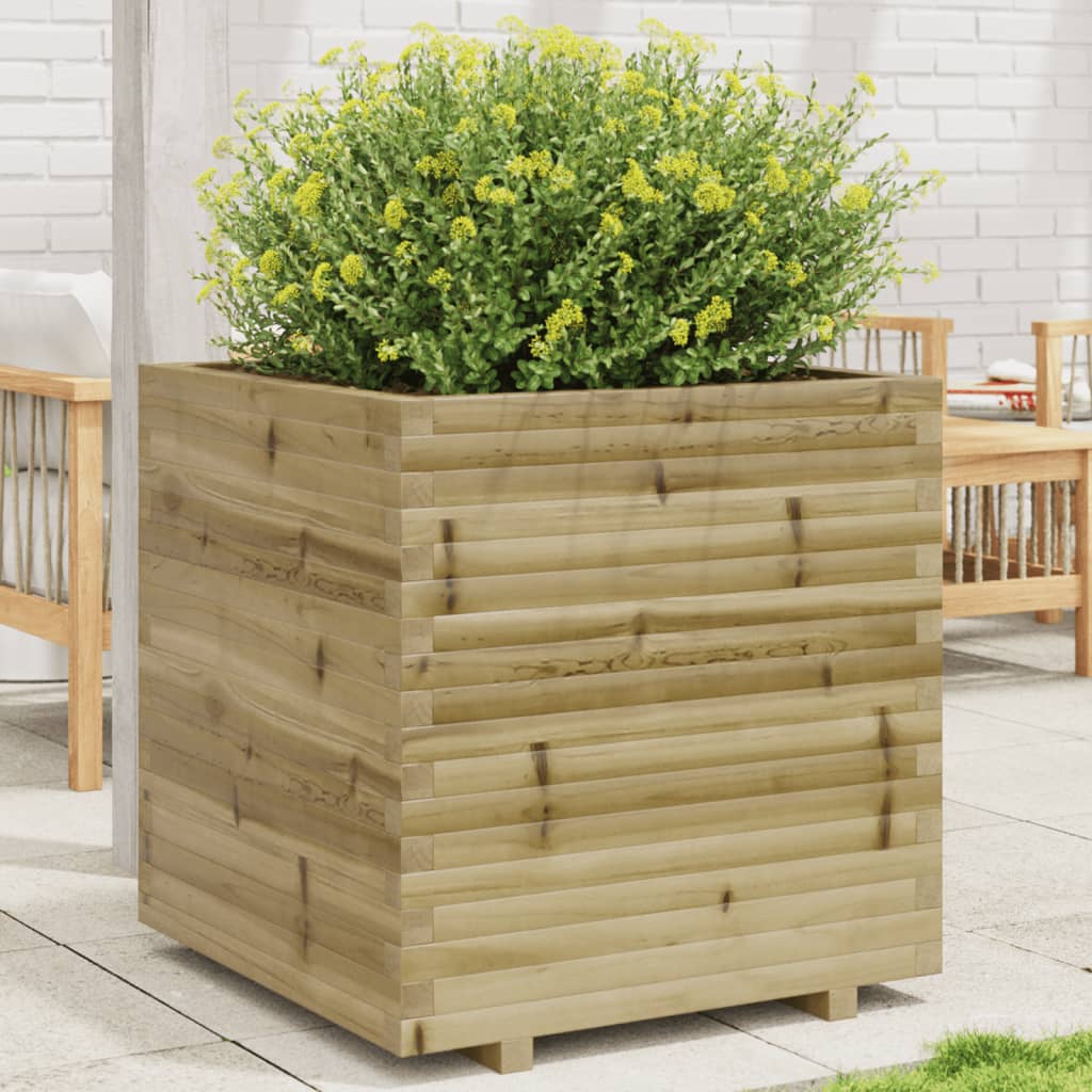 Garden Planter 70x70x72.5 cm Impregnated Wood Pine - Decor Base
