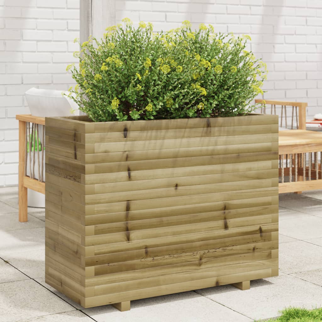 Garden Planter 90x40x72.5 cm Impregnated Wood Pine - Decor Base
