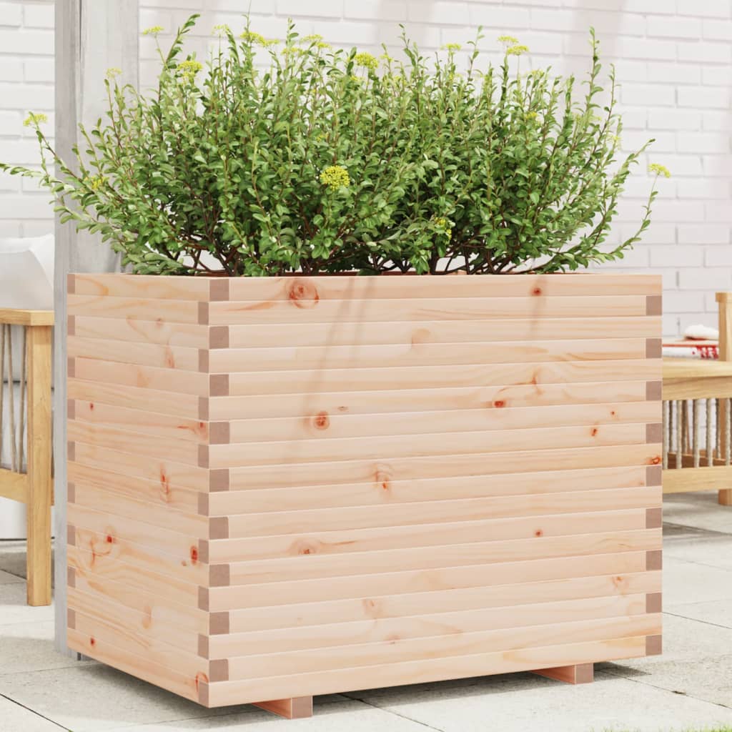 Garden Planter 90x60x72.5 cm Solid Wood Pine - Decor Base