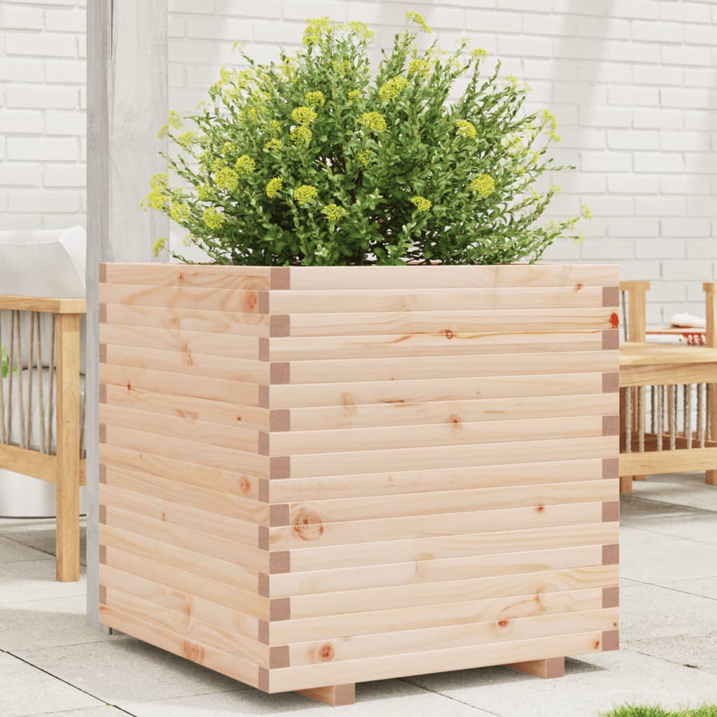 Garden Planter 70x70x72 cm Solid Wood Pine - Decor Base