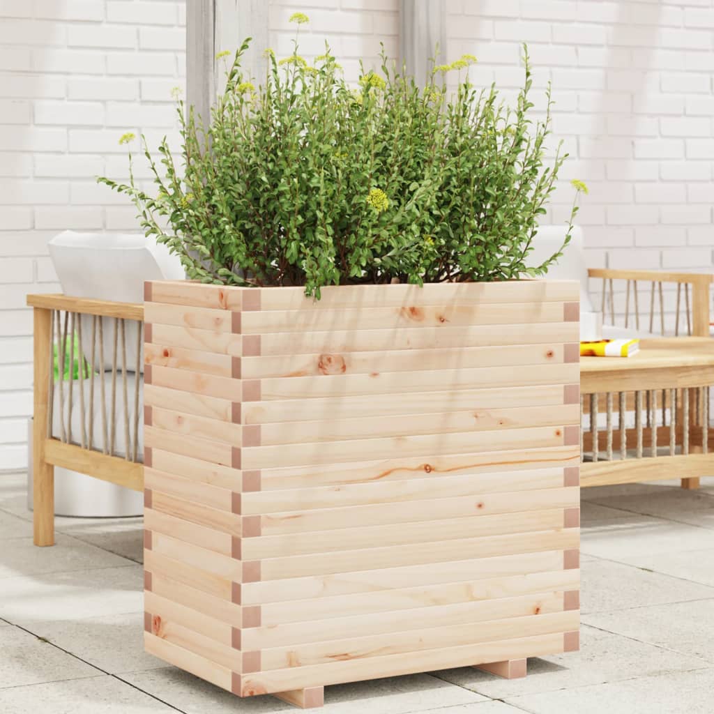 Garden Planter 70x40x72 cm Solid Wood Pine - Decor Base