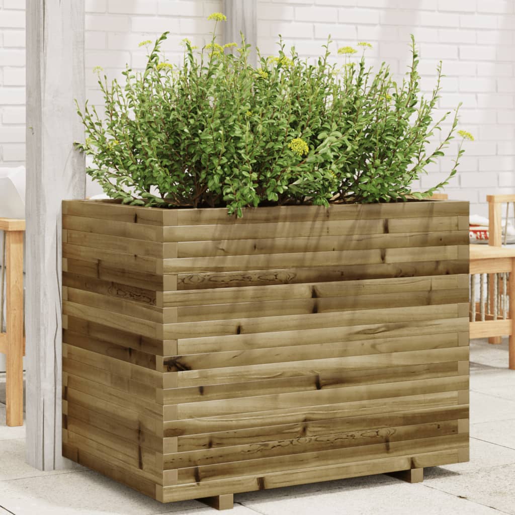 Garden Planter 90x60x72 cm Impregnated Wood Pine - Decor Base