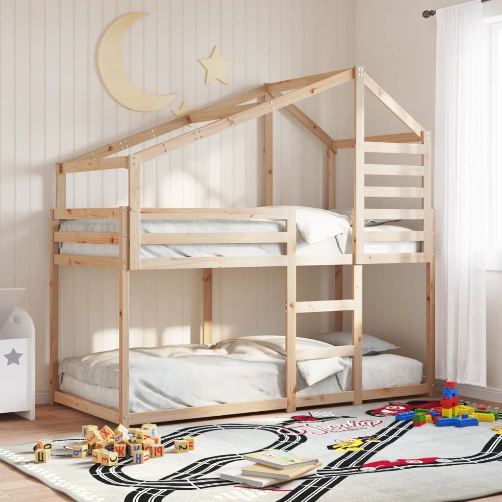 Bunkbed 90x200cm Solid Wood Pine - Merlin Deals