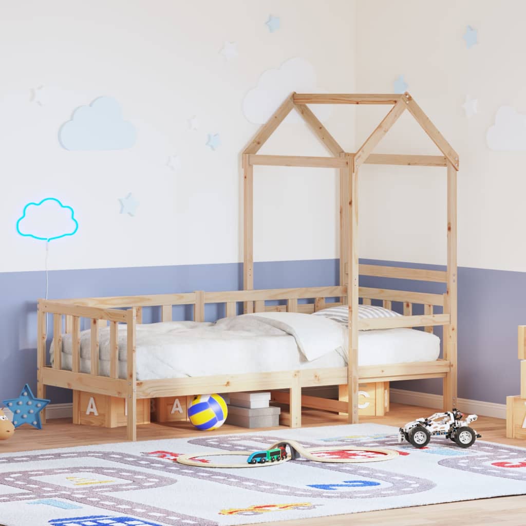 Daybed with Roof 80x200cm Solid Wood - The Home Maker