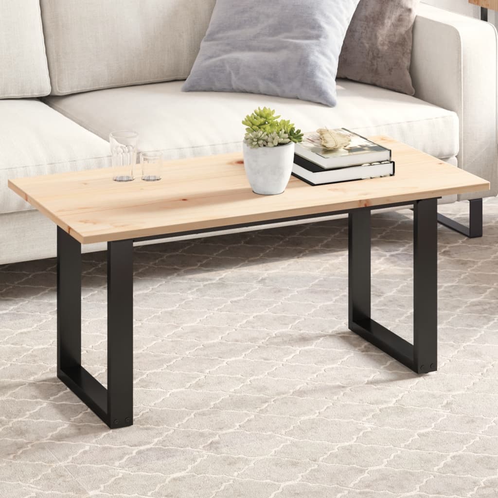 Table Top 100x50x1.7 cm Rectangular Solid Wood Pine - Casper Homes