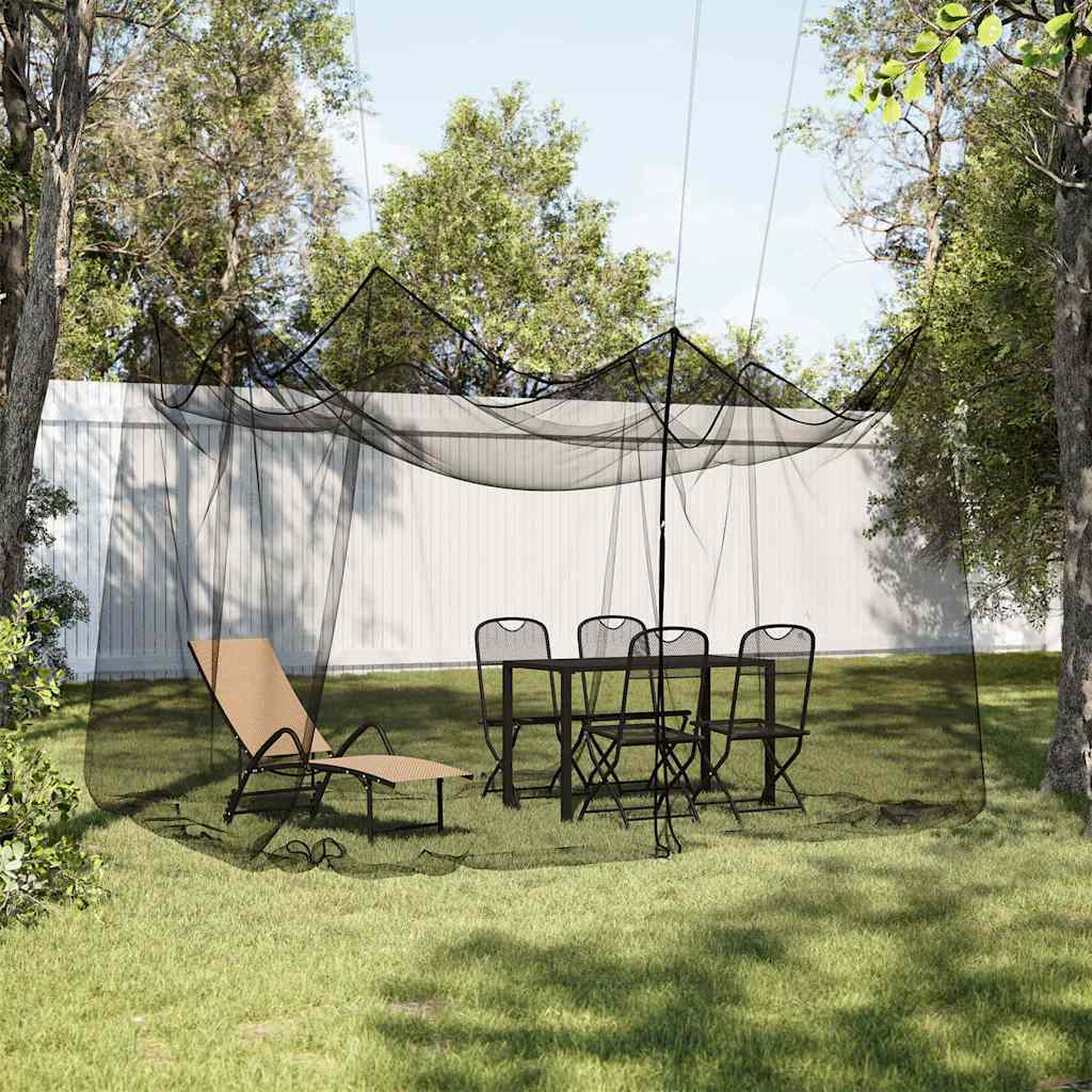 Mosquito Net for Indoor Outdoor 156 Mesh Black 300x300x250 cm - Charlotte Dunes