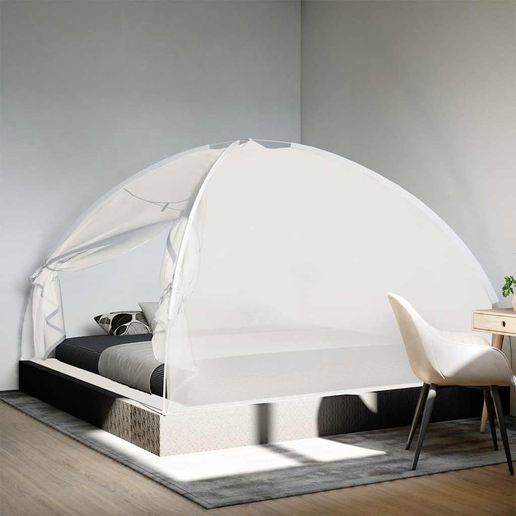 Mosquito Net Mongolia with Doors 220 Mesh White 200x200x135 cm - Charlotte Dunes