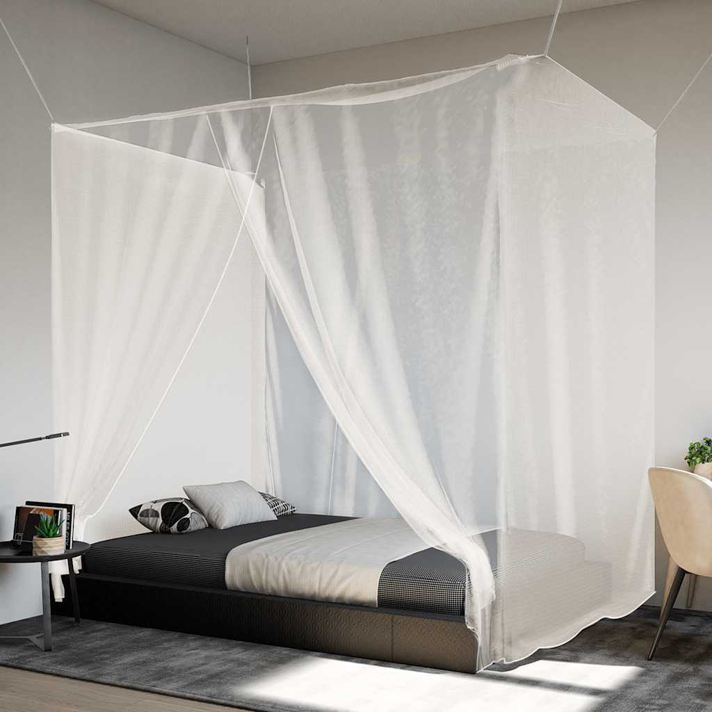 Hanging Mosquito Net 156 Mesh White 220x180x180 cm - Charlotte Dunes