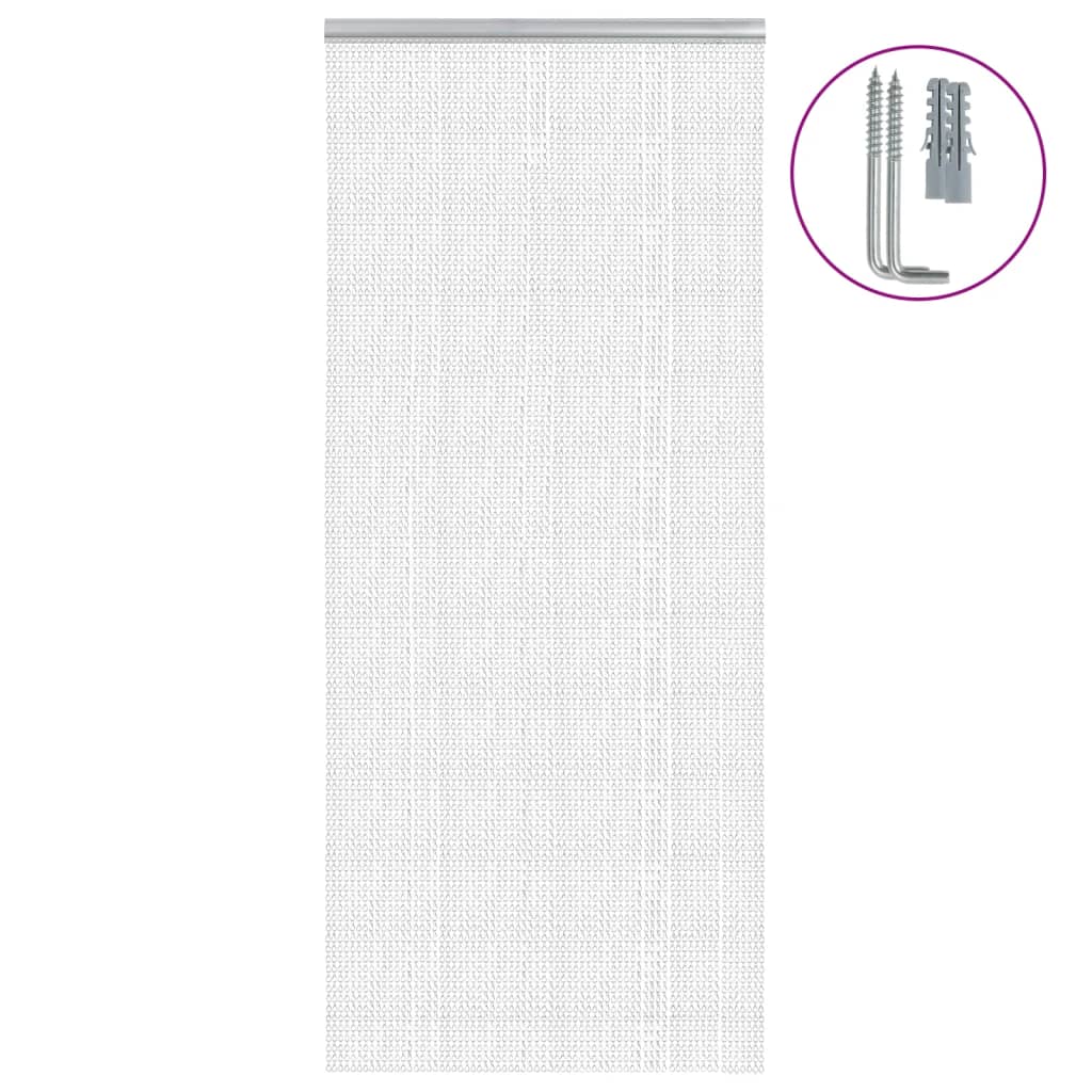 Chain Door Fly Screen 90x212 cm Aluminium - Charlotte Dunes