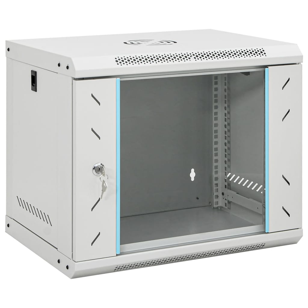 9U Wall Mounted Network Cabinet 19" IP20 53x40x45 cm - vid-30261 - Discount Dealers