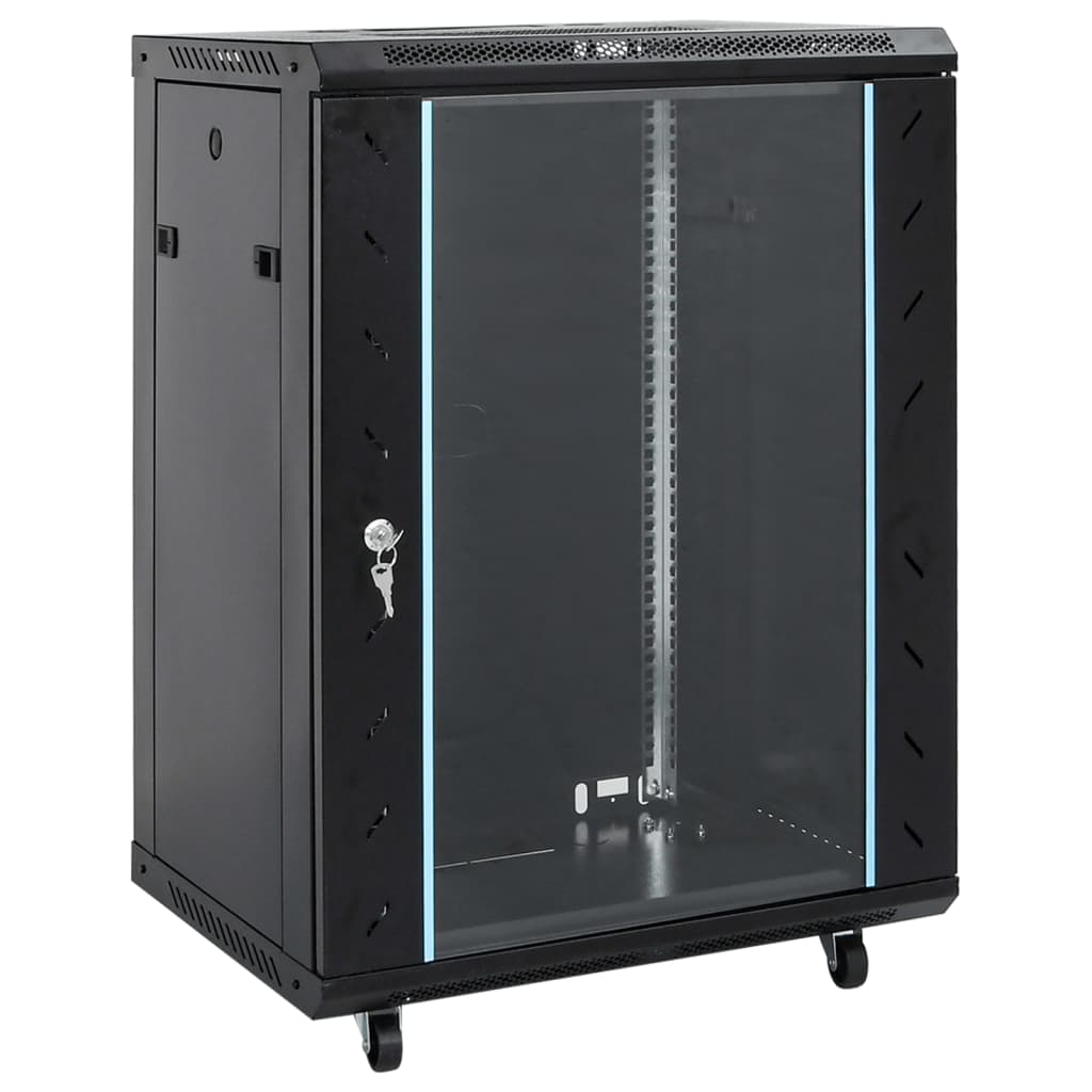 15U Network Cabinet with Swivel Feet 19" IP20 53x40x80 cm - Brittle & Co