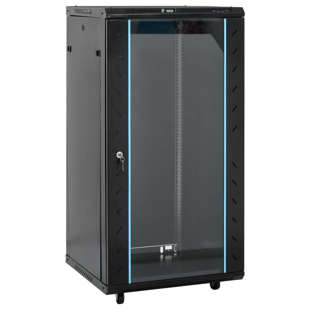22U Network Cabinet with Swivel Feet 19" IP20 60x60x120 cm - vid-30268 - Charlotte Dunes