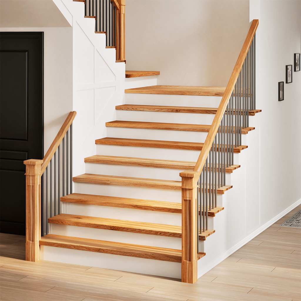 Stair Treads 20 Pieces Light Brown 110x30x2 cm Solid Wood Oak - Casper Homes