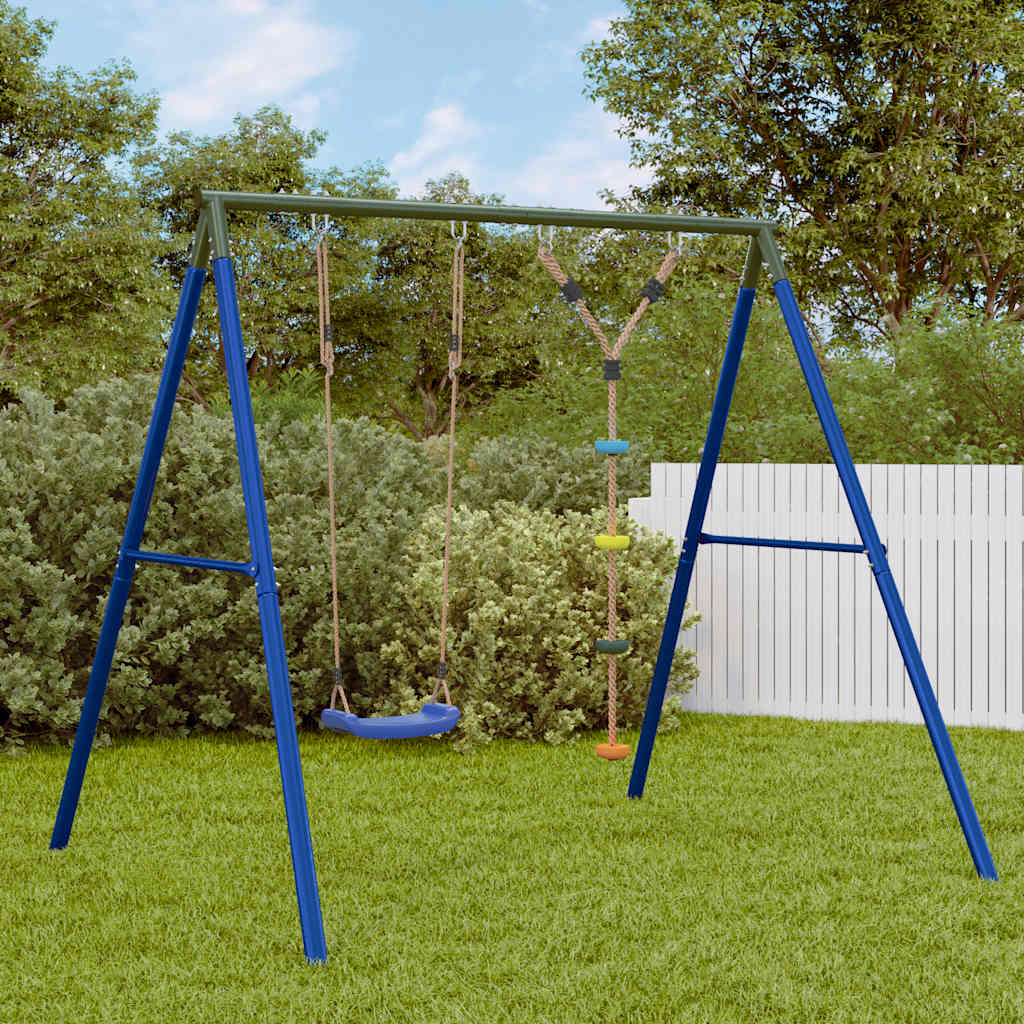 Outdoor Swing Set with Swing and Disc Swing - Decor Base