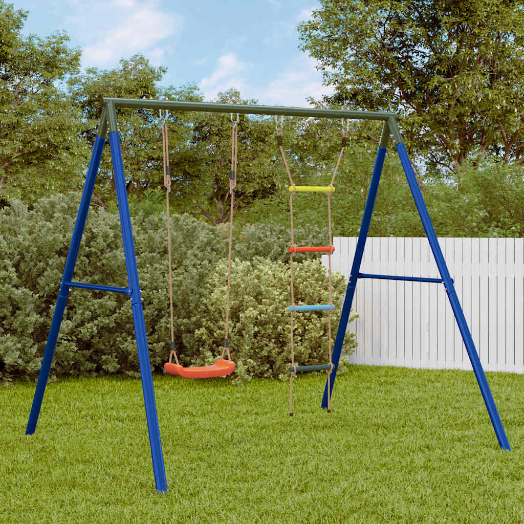 Outdoor Swing Set with Swing and Ladder - Decor Base
