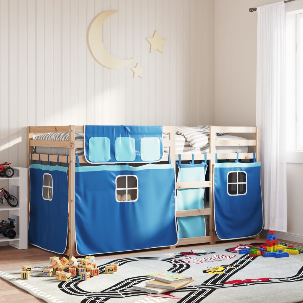 Bunkbed Blue 80x200cm Solid Wood Pine - Sid & Sam