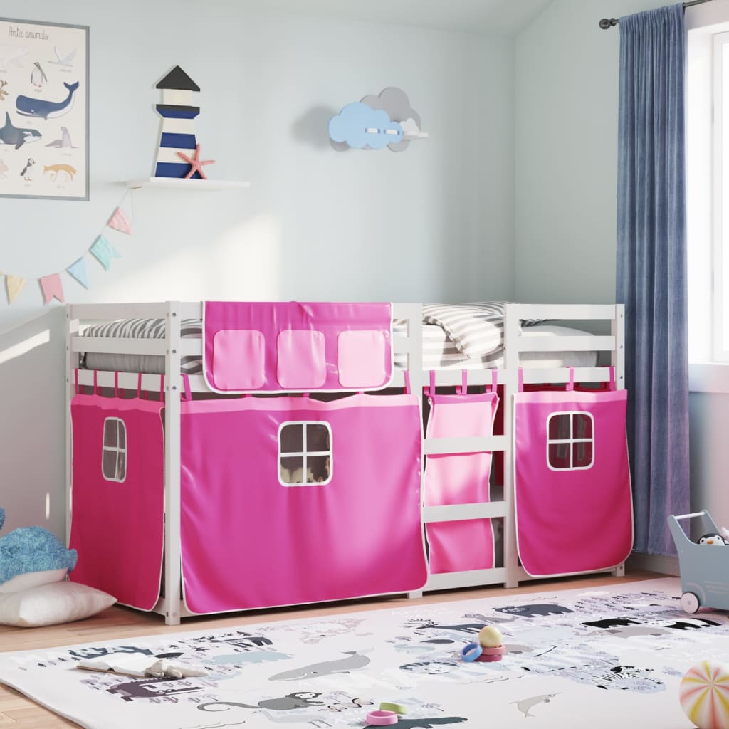 Bunkbed Pink 80x200cm Solid Wood Pine - The Home Maker