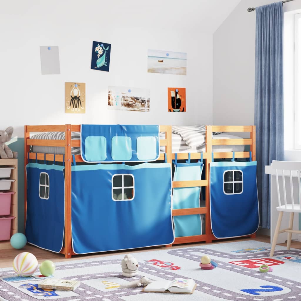 Bunkbed Blue 80x200cm Solid Wood Pine - Direct Imports