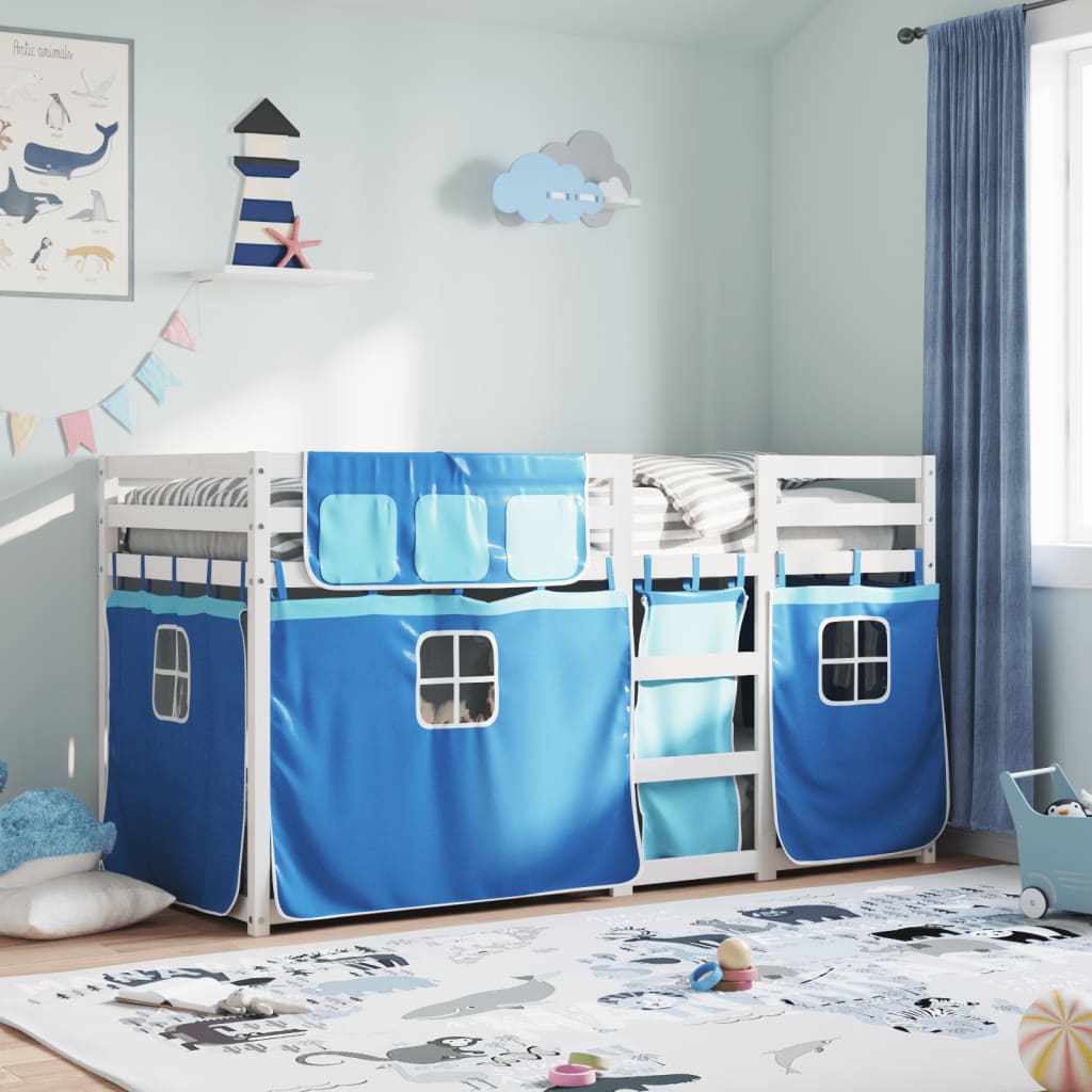 Bunkbed Blue 90x200cm Solid Wood Pine - All Things Good