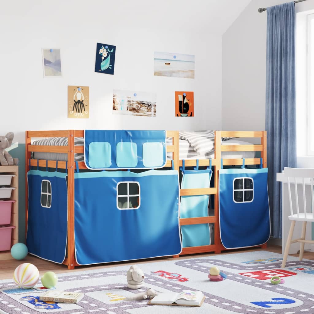 Bunkbed Blue 90x190cm Single Solid Wood Pine - Direct Imports