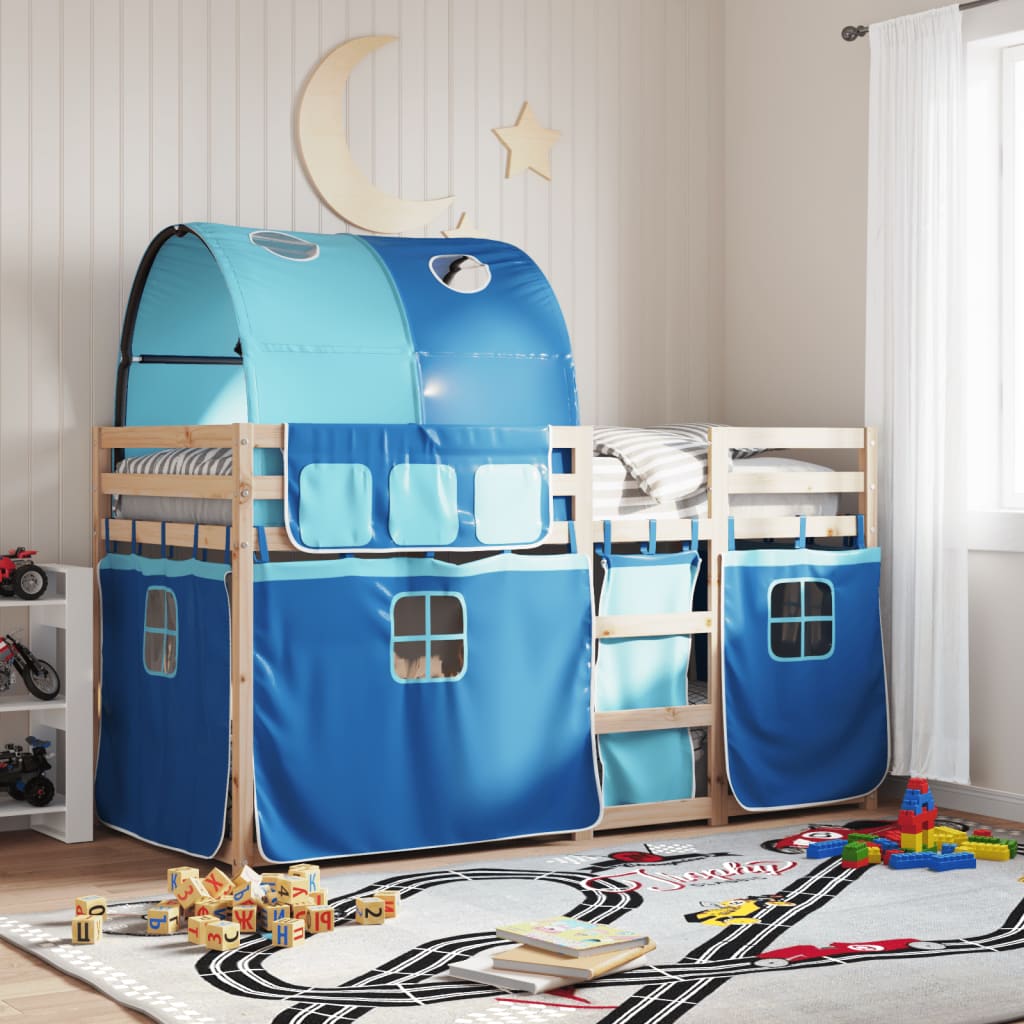 Bunkbed Blue 80x200cm Solid Wood Pine - Brittle & Co