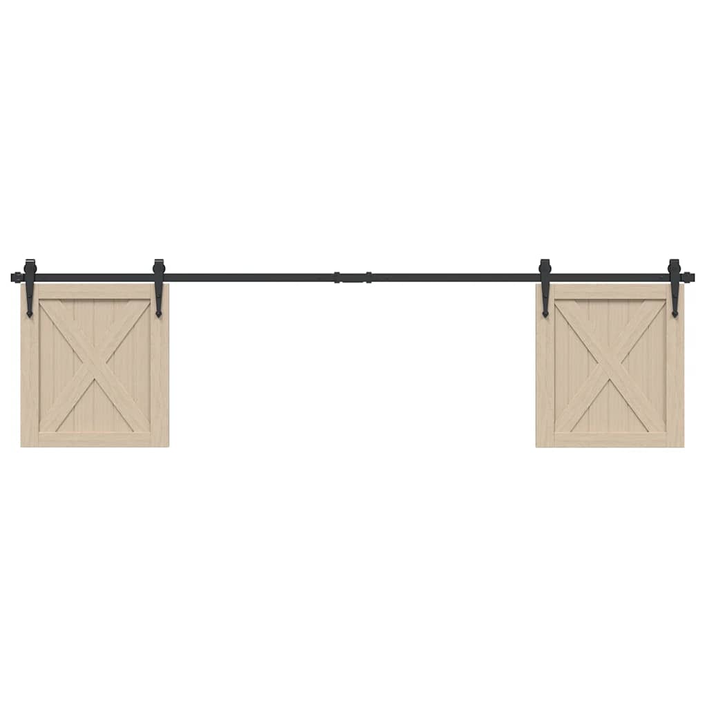 Sliding Cabinet Door Kit 200 cm Carbon Steel - Charlotte Dunes