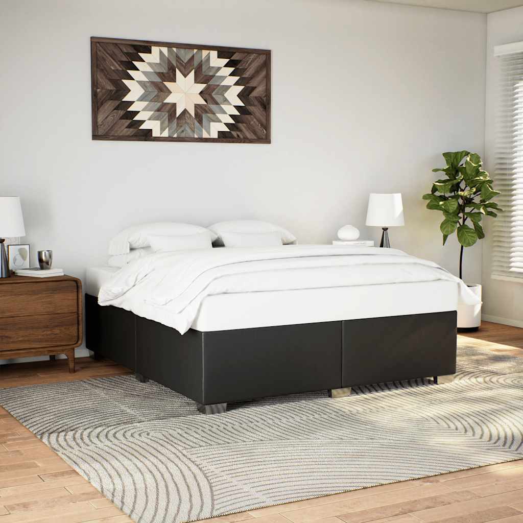 Bedframe BlackÂ Super King Faux Leather - Style and Chic