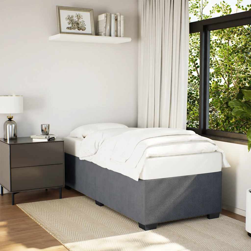 Bedframe Dark GreyÂ SingleÂ Velvet - Merlin Deals