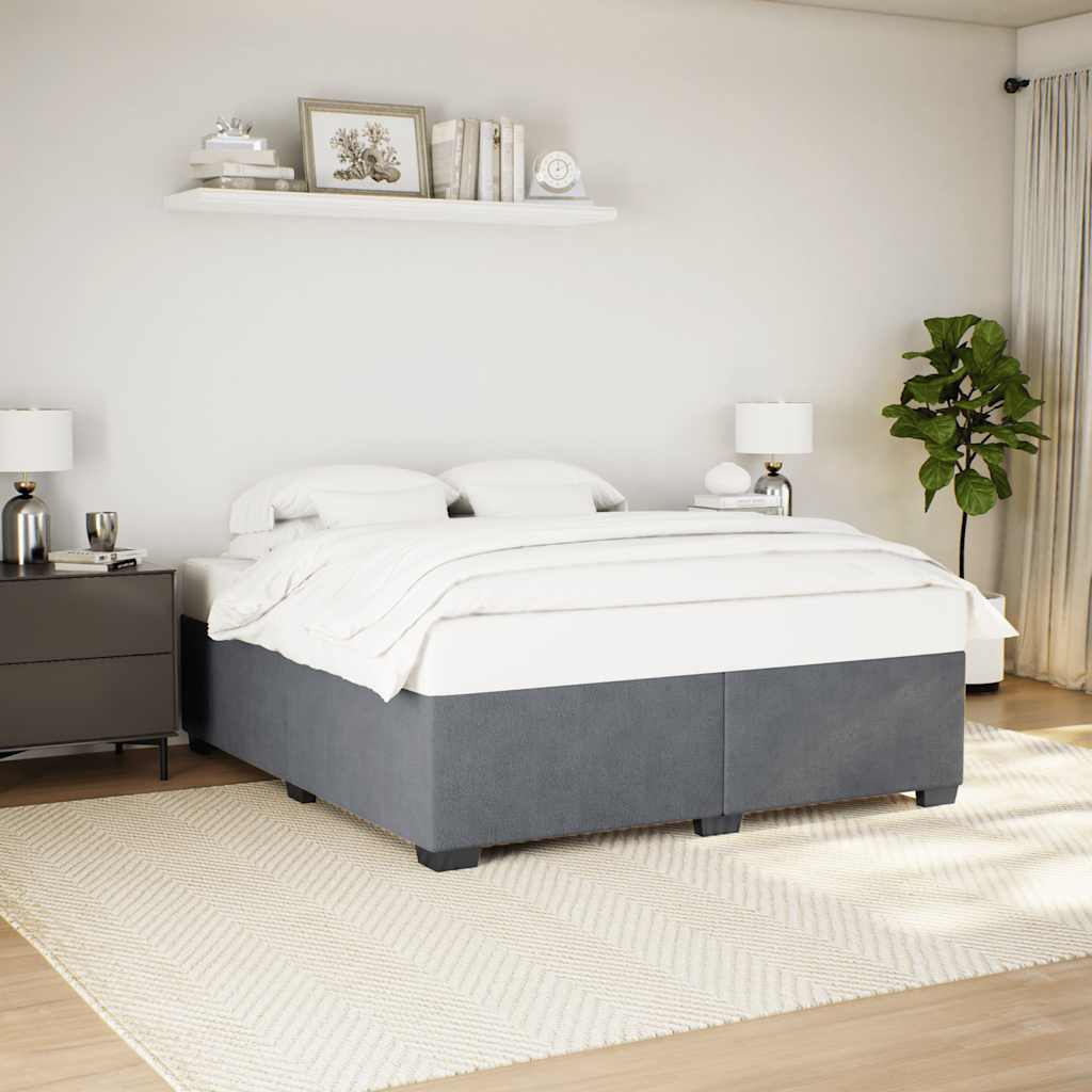 Bedframe Dark GreyÂ Super King Velvet - Design Hut