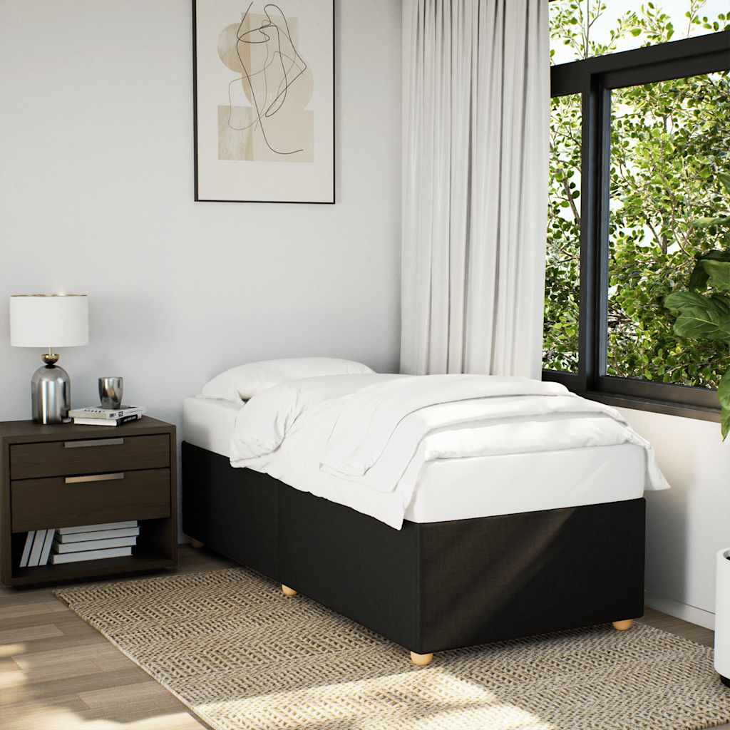 Bedframe BlackÂ SingleÂ Fabric - Sid & Sam