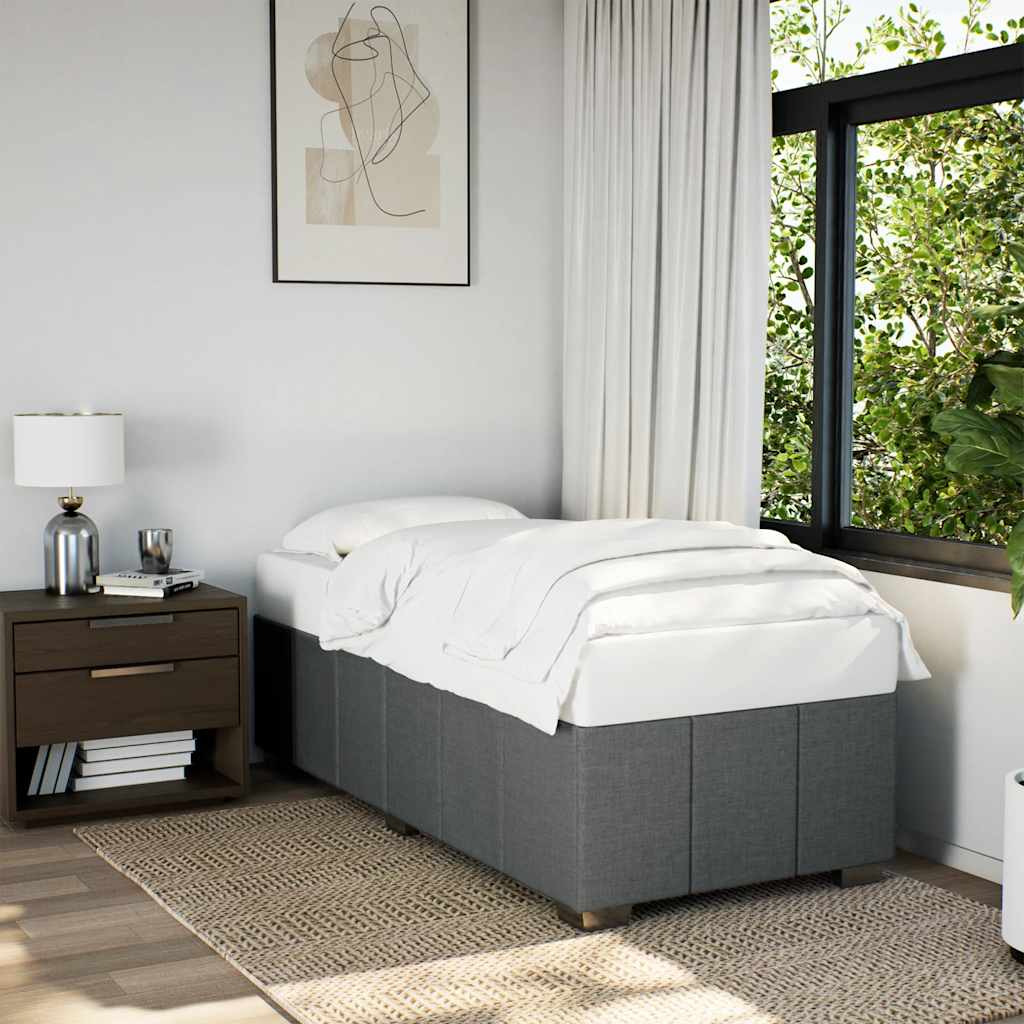 Bedframe Dark Grey Single Fabric - Merkel Designers