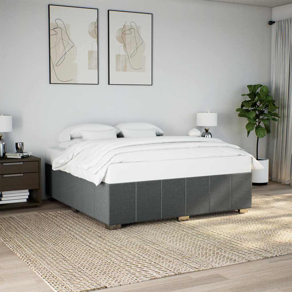 Bedframe Dark Grey Super King Fabric - Style and Chic