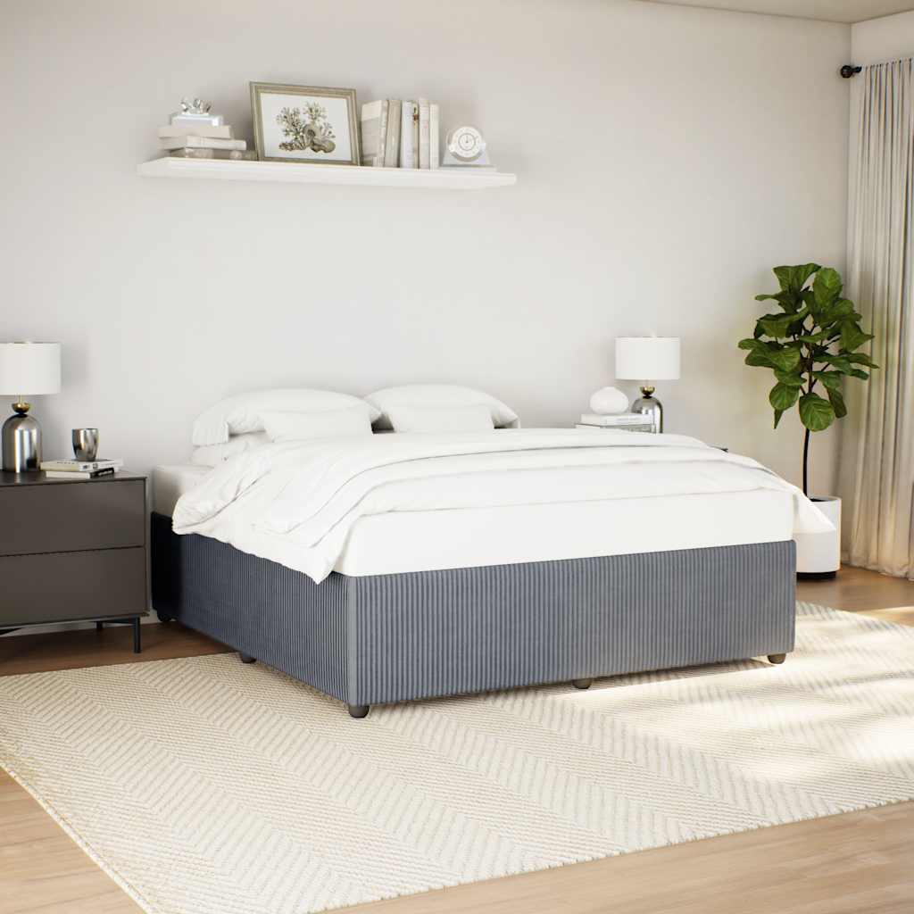 Bedframe Dark Grey Super King Velvet - Merkel Designers