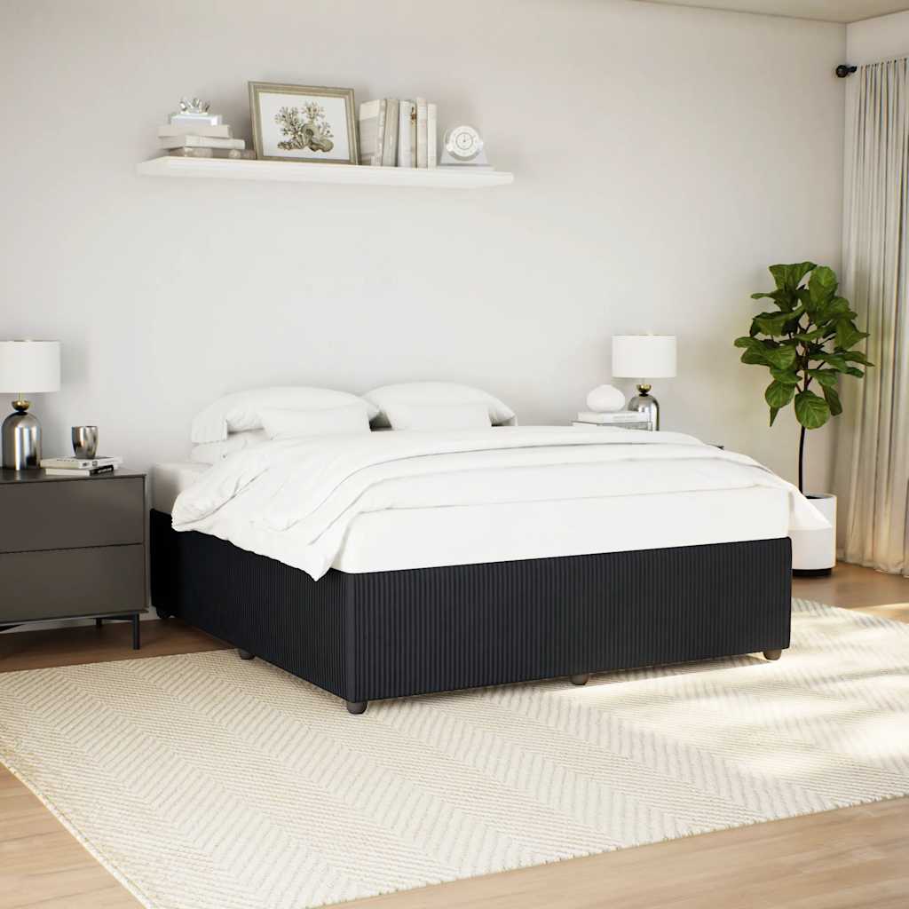 Bedframe Black Super King Velvet - Discount Dealers