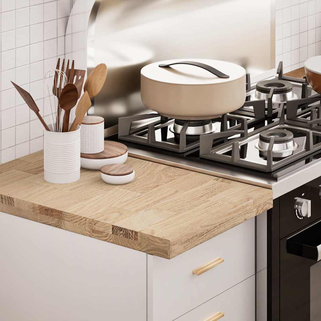 Kitchen Worktop 40x63.5x4 cm Solid Wood Oak Rectangular - All Things Good